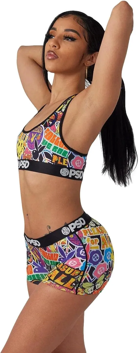 PSD Women's Peace Love Playboy Boy Shorts