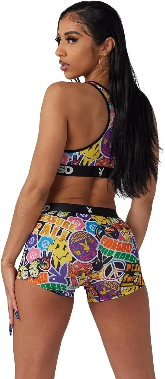 PSD Women's Peace Love Playboy Boy Shorts