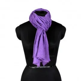 Purple Basket Weave Woolen Stole