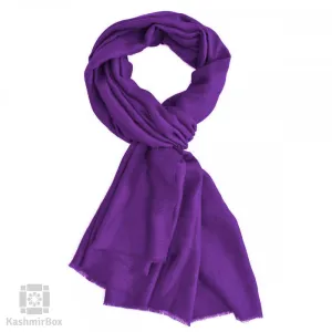 Purple Basket Weave Woolen Stole