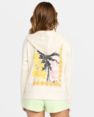 Roxy Evening Hike Zip Up Hoodie - PARCHMENT
