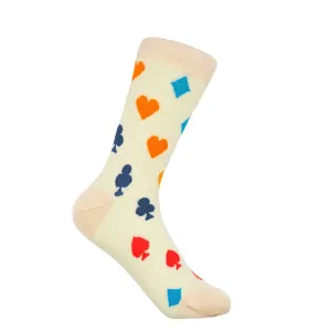 Royal Flush Women's Socks - Beige