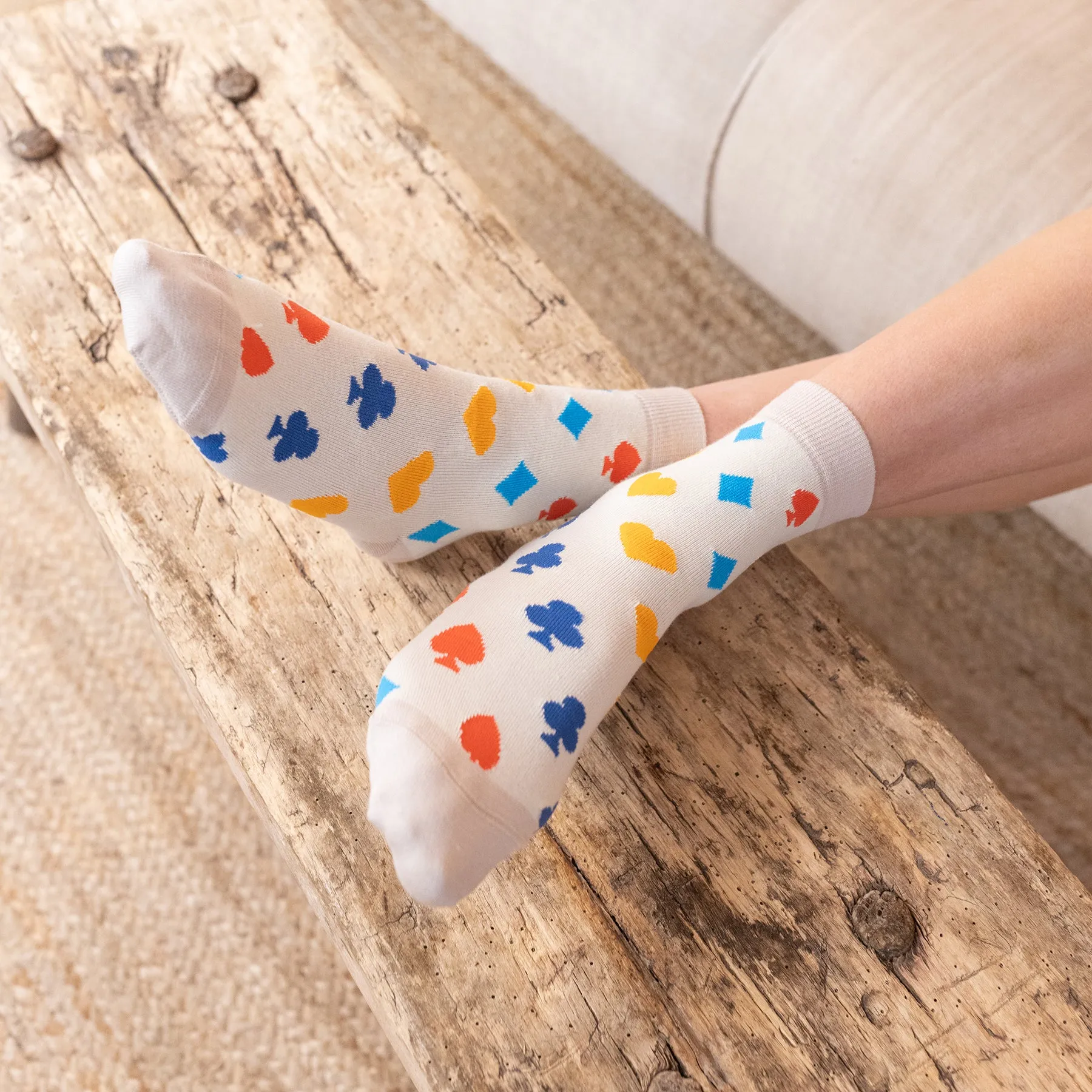 Royal Flush Women's Socks - Beige