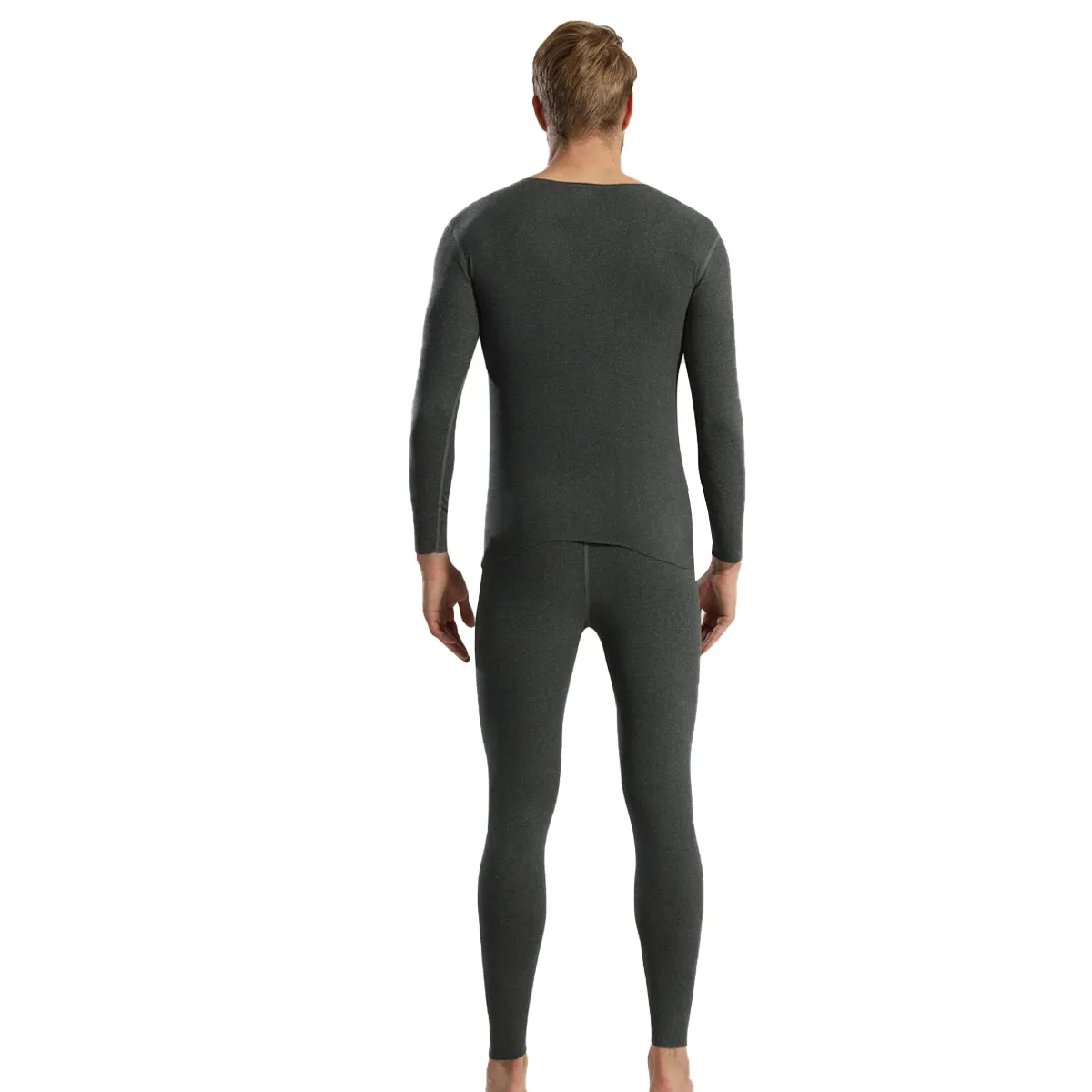 Sidiou Group Winter Woolen Silk Warm Soft Stretch Long Johns For Men And Women 2 Piece Bottoming Shirt And Leggings Thermal Underwear Set