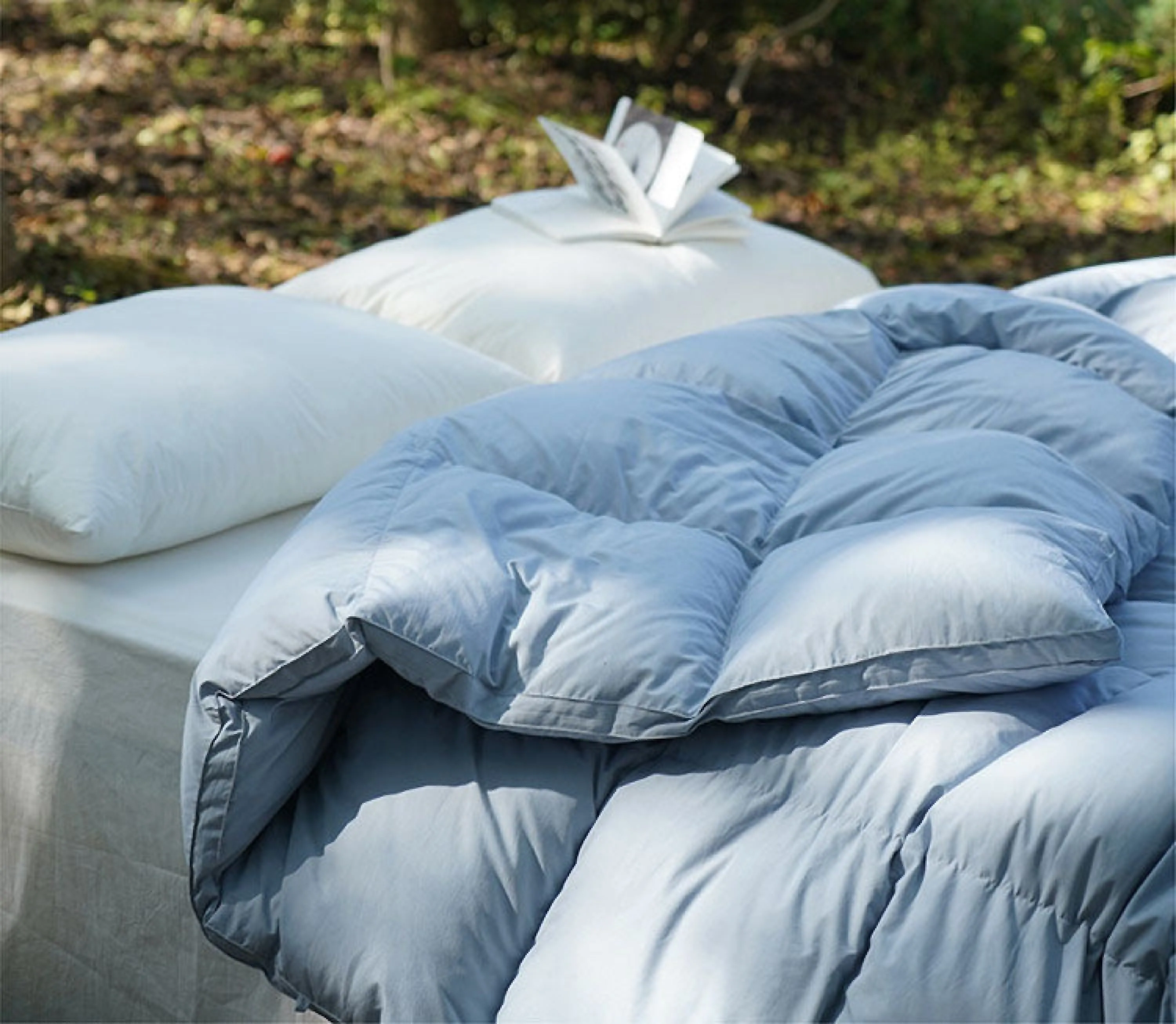 Ultra Fluffy Goose Down Duvet Insert Comforter / Purple