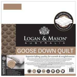 White Goose Down Quilt 80/20 by Logan and Mason