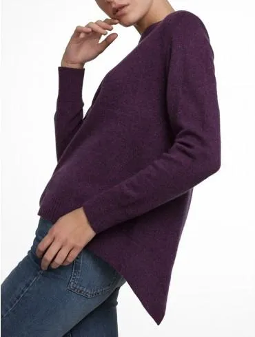 White   Warren- Cashmere Hi Lo Crewneck