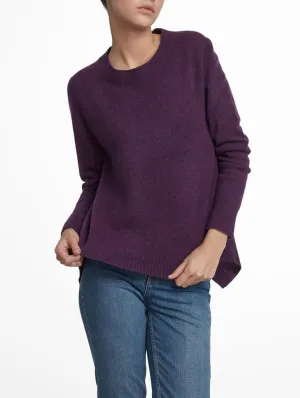 White   Warren- Cashmere Hi Lo Crewneck