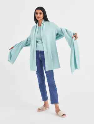 White   Warren - Cashmere Travel Wrap in Sea Ice
