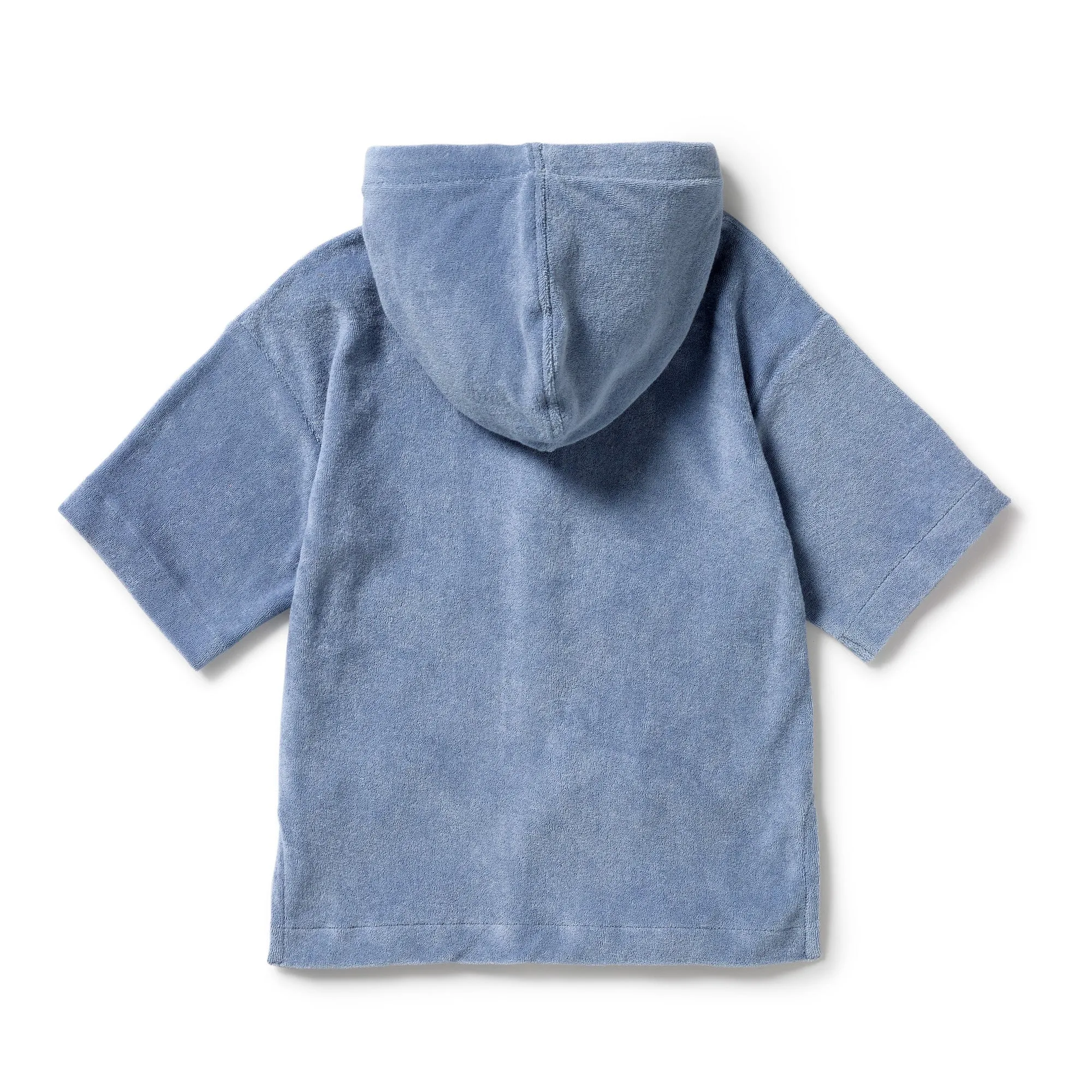 Wilson and Frenchy Dusty Blue Organic Terry Hooded Towel