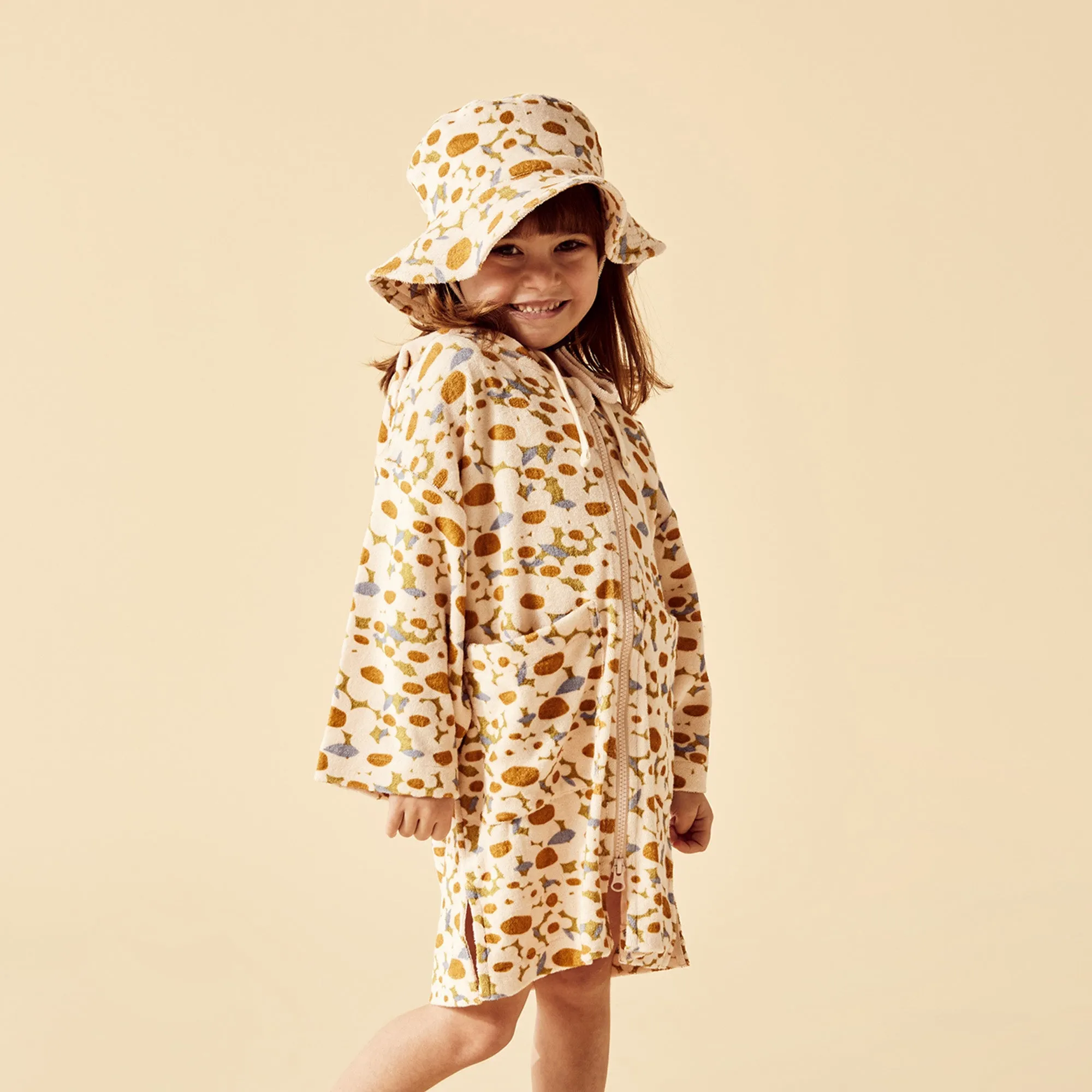 Wilson and Frenchy Flower Burst Organic Terry Hooded Towel