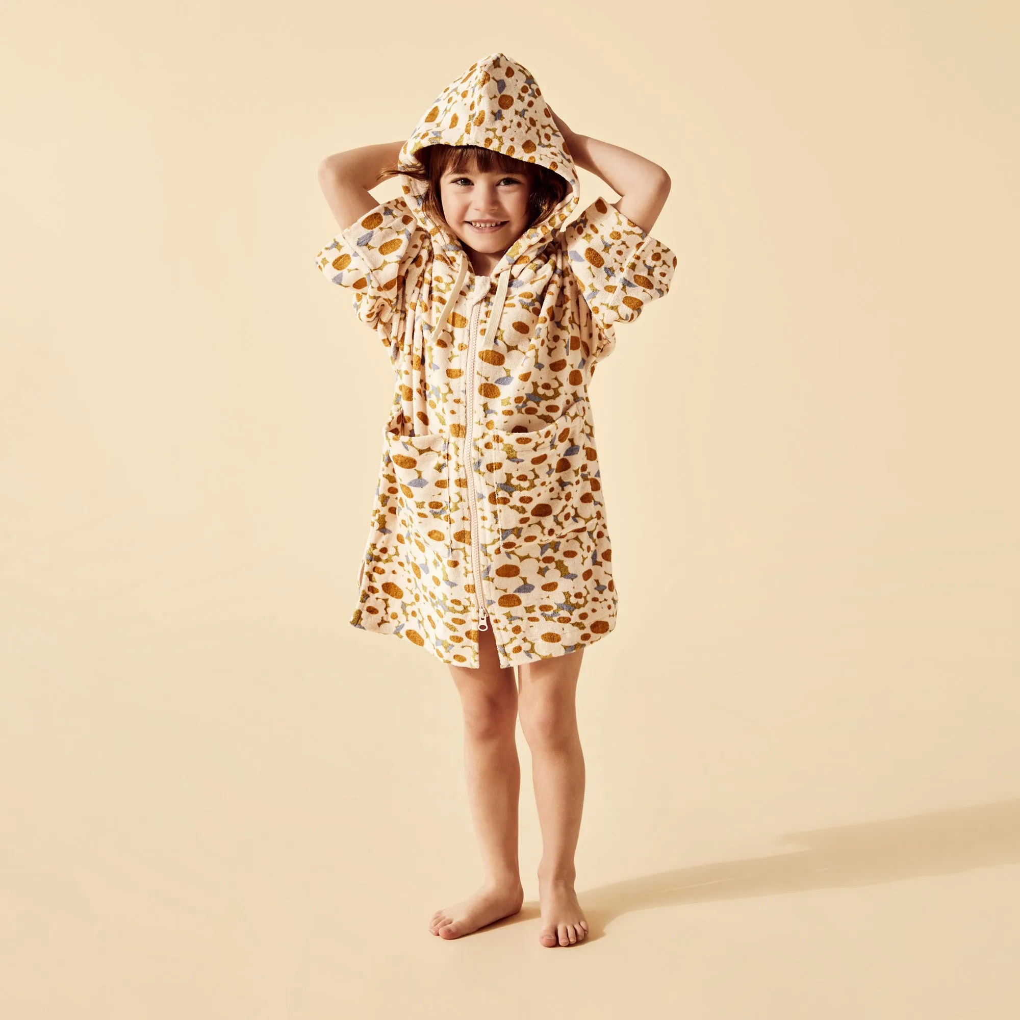 Wilson and Frenchy Flower Burst Organic Terry Hooded Towel