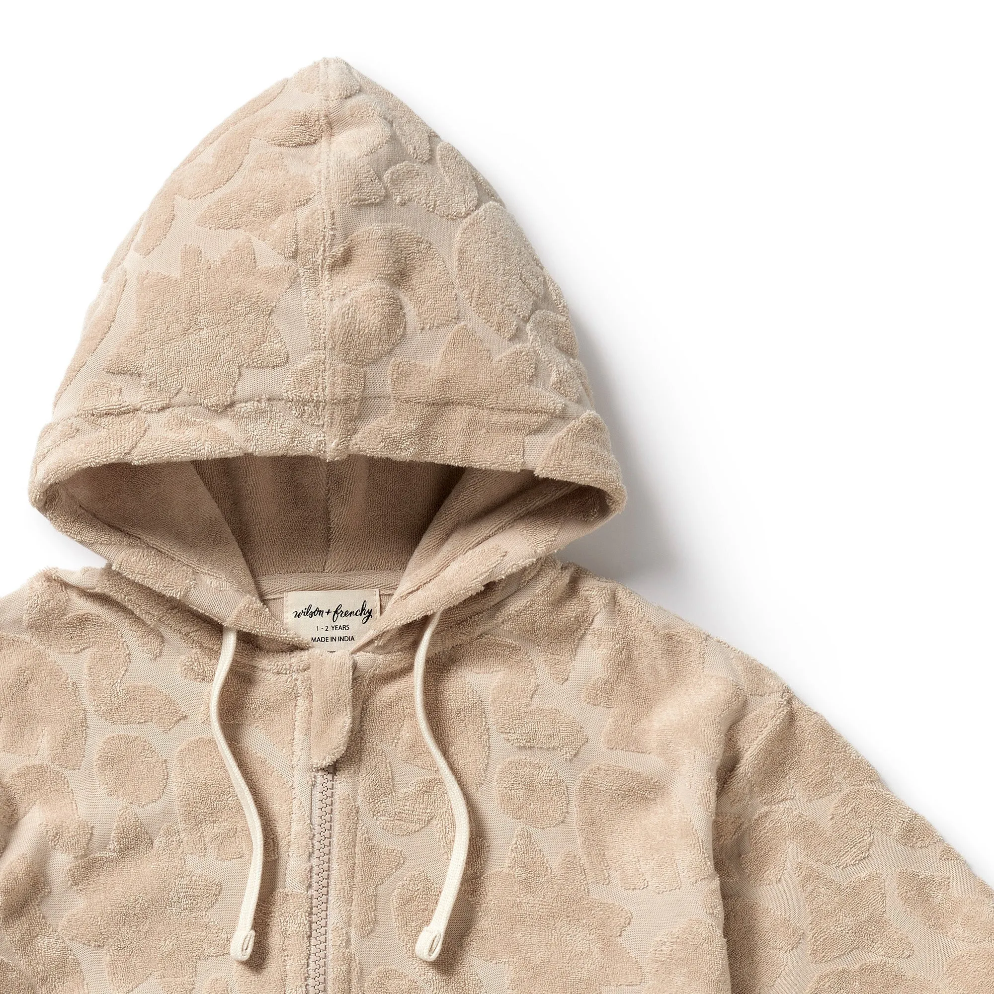 Wilson and Frenchy Pattern Play Organic Terry Hooded Towel