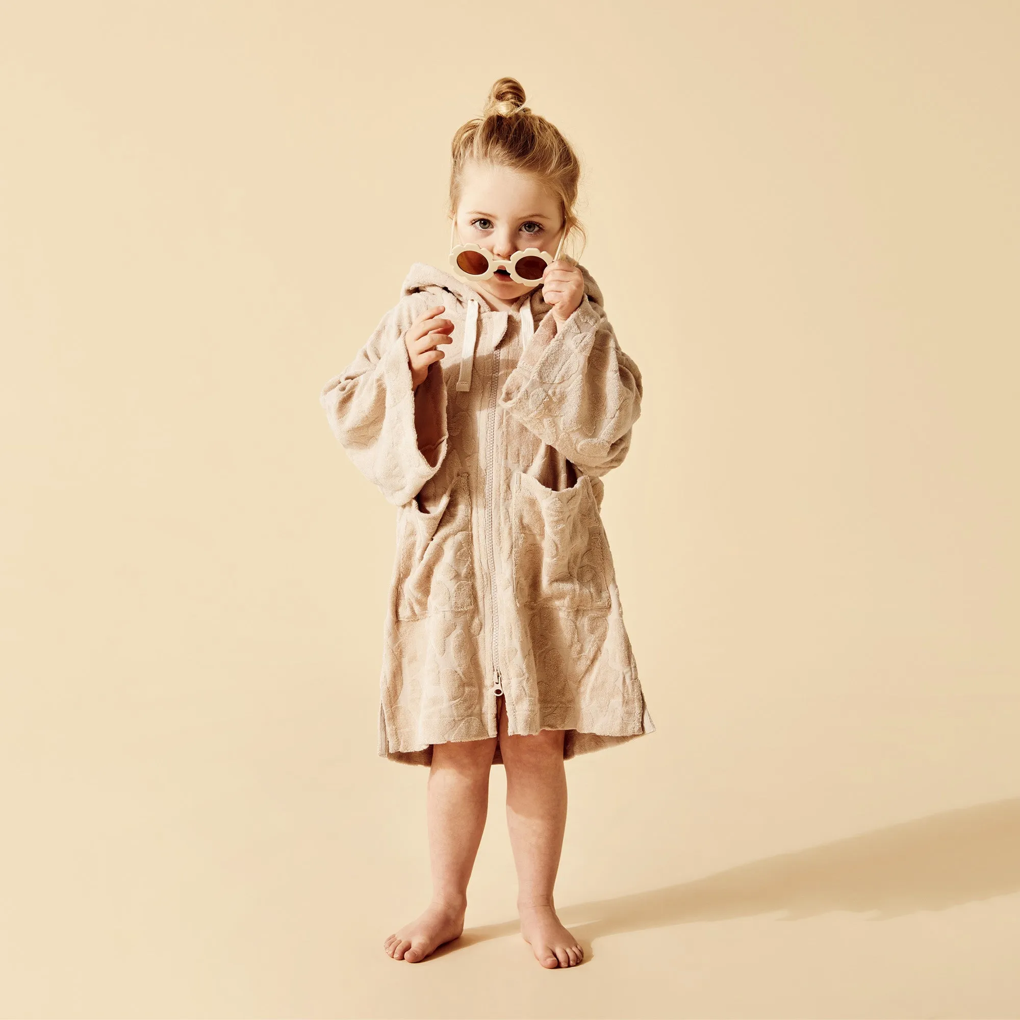 Wilson and Frenchy Pattern Play Organic Terry Hooded Towel
