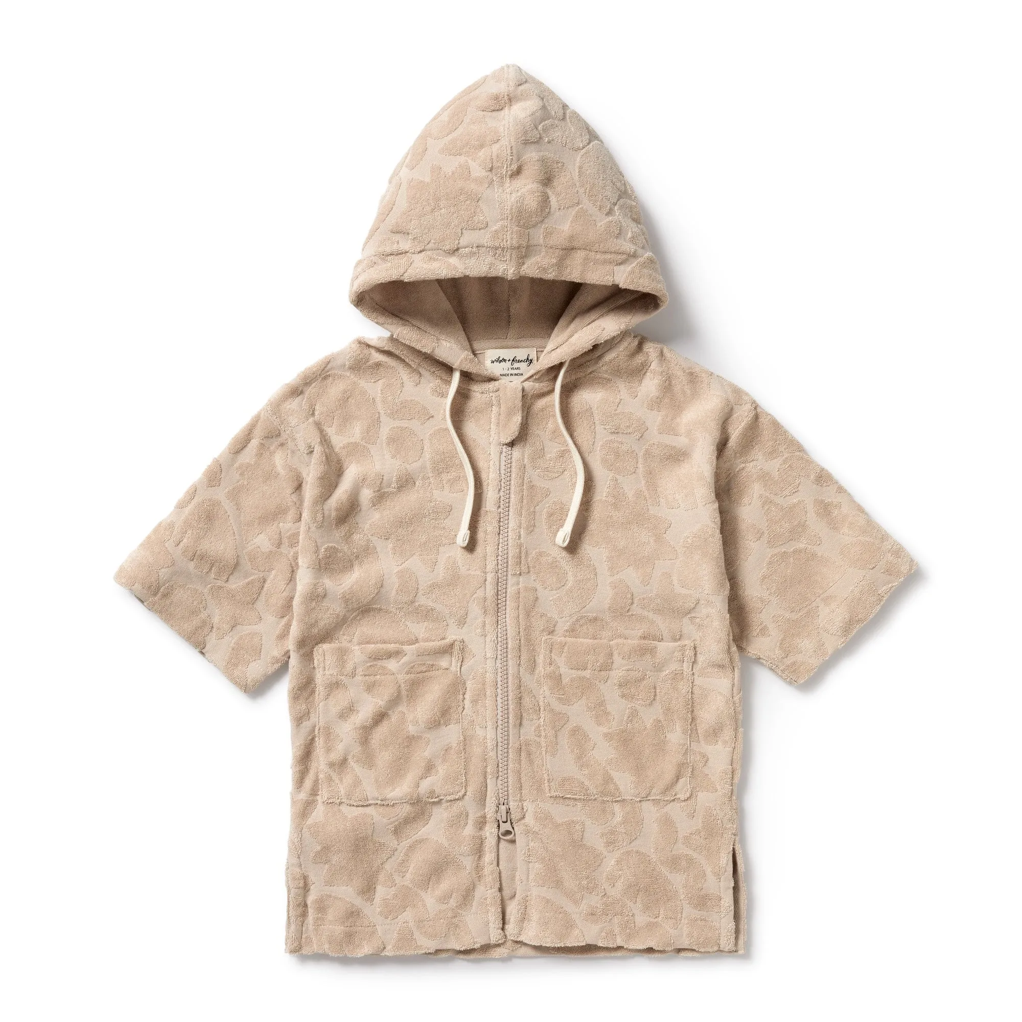 Wilson and Frenchy Pattern Play Organic Terry Hooded Towel