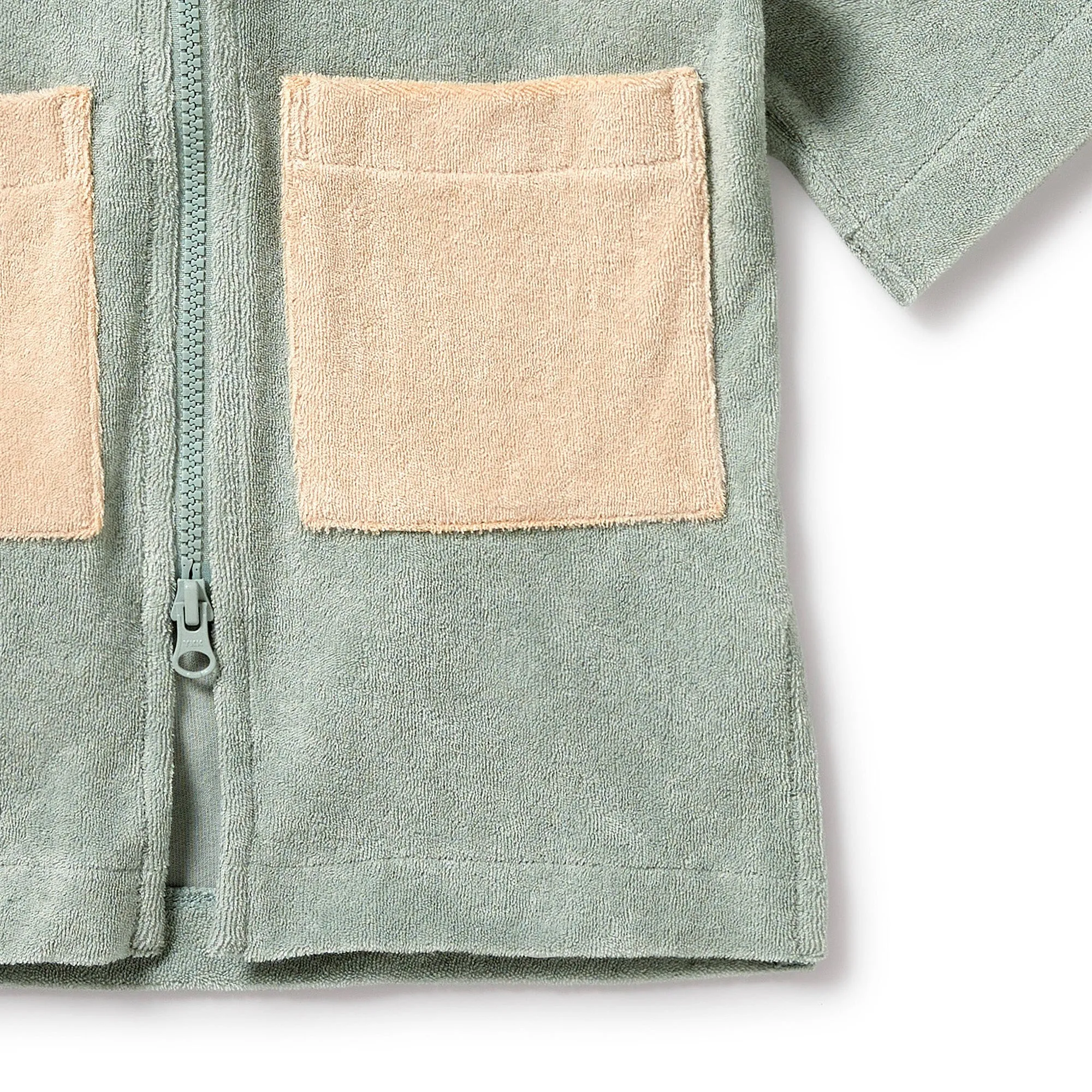 Wilson and Frenchy Pistachio Organic Terry Hooded Towel