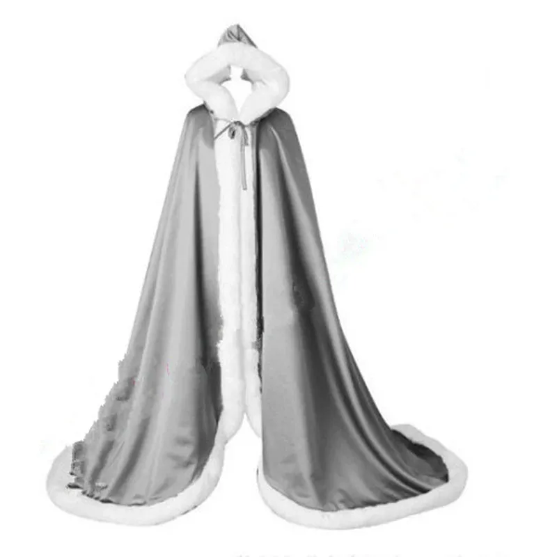 Winter Wedding Cape Bridal Jacket Wrap Shawl Floor Length Party Wraps Accessory
