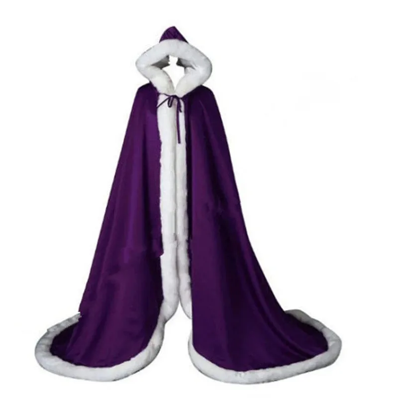 Winter Wedding Cape Bridal Jacket Wrap Shawl Floor Length Party Wraps Accessory