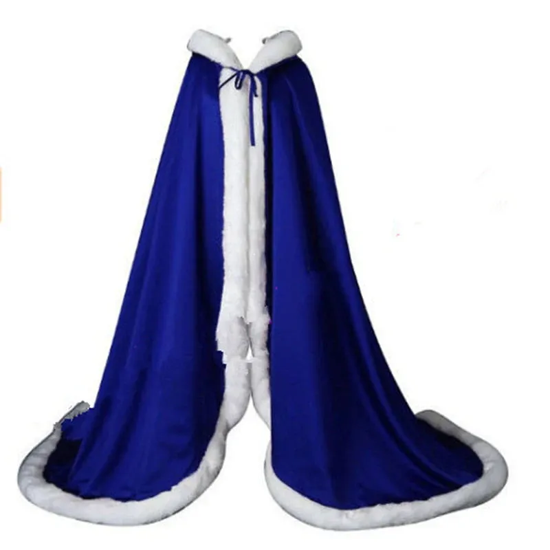 Winter Wedding Cape Bridal Jacket Wrap Shawl Floor Length Party Wraps Accessory