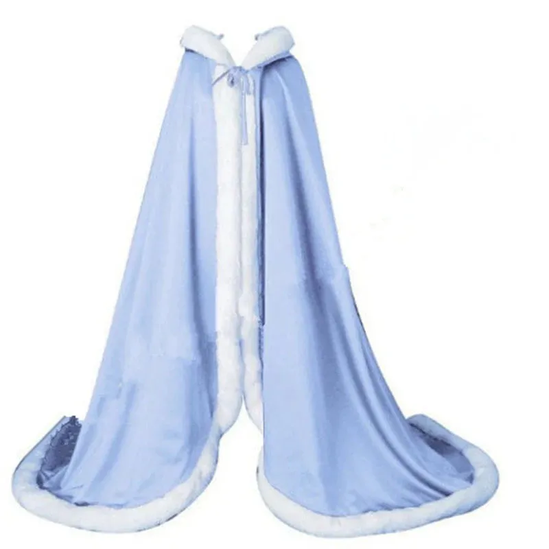 Winter Wedding Cape Bridal Jacket Wrap Shawl Floor Length Party Wraps Accessory