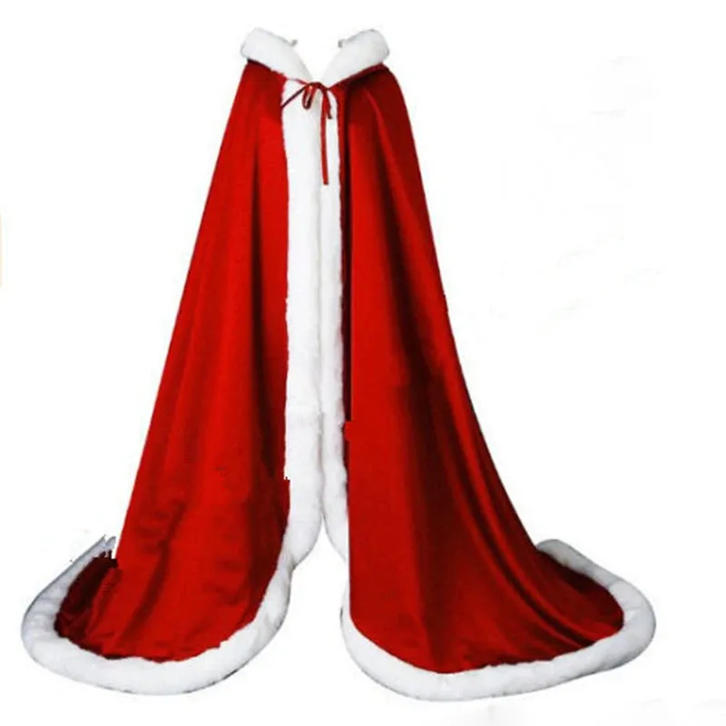 Winter Wedding Cape Bridal Jacket Wrap Shawl Floor Length Party Wraps Accessory